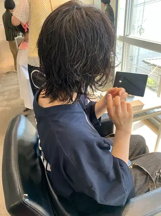 ミディアム パーマ 宇佐美佳/美髪 ストレート/縮毛矯正のヘアスタイル