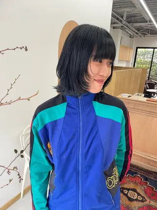 ミディアム カラー パーマ ヘアアレンジ メンズ tatsumi/ボブ ウルフ/レイヤーのヘアスタイル