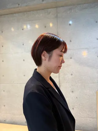 ショート デジタルパーマ/ 艶カラー/神野楓のヘアスタイル