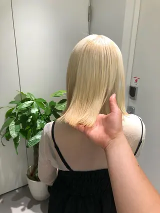 ミディアム カラー 矢島颯哉/ハイトーン ブリーチカラー💎のヘアスタイル
