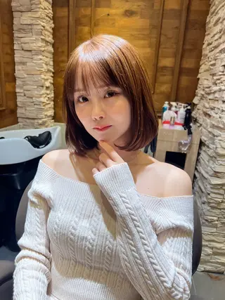 ミディアム 撮影カットモデル募集 前髪、顔周り/徳永のヘアスタイル