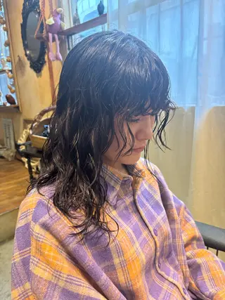 セミロング カラー パーマ iki所属・パーマstyle てるてるのヘアスタイル