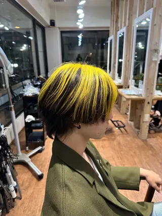 ミディアム カラー メンズ 🌈ブリーチ美容師 KOTARO🌈のヘアスタイル
