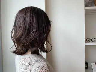 ミディアム カラー ボブウルフ／ボブ Satsuki【名駅のヘアスタイル