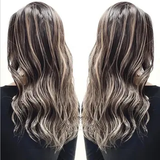 セミロング カラー 縮毛/レイヤー 韓国/橋口のヘアスタイル