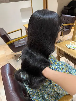 セミロング カラー 🥀韓国ヘア🥀 宮津真菜のヘアスタイル