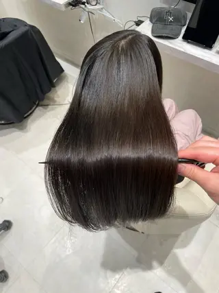 ロング パーマ k-two✨たき艶感 カラー／美髪矯正のヘアスタイル