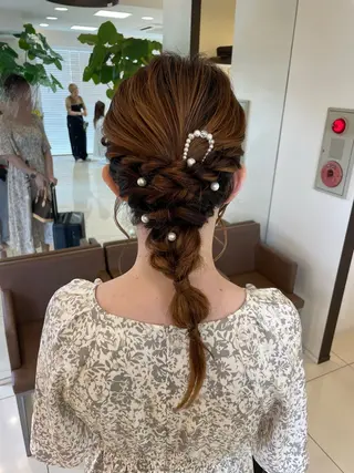 ミディアム ヘアアレンジ 鎌倉/アレンジ/暗髪 /髪質改善/ ユキミのヘアスタイル