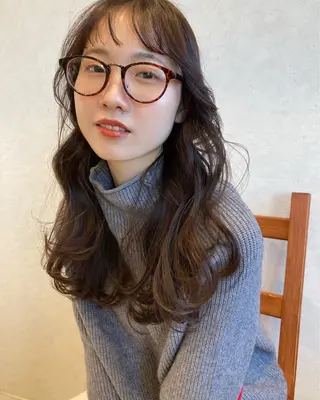 ロング カラー nono/パーマ /顔まわりカット🐈のヘアスタイル