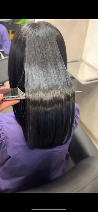 セミロング 新宿/韓国風レイヤー 髪質改善/ジャッキーのヘアスタイル