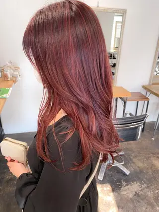 ミディアム カラー hair design verda所属・レイヤー暖色カラー 池袋Yamamotoのヘアスタイル