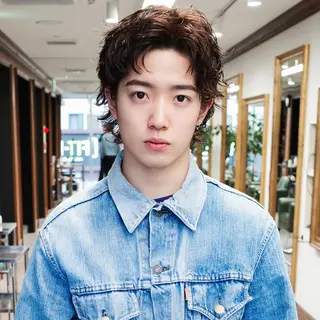 ショート カラー パーマ メンズ 栄/矢場町 三井太朗のヘアスタイル