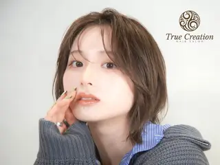 ミディアム カラー スワイプするのちょっ と待った艶髪/透明感のヘアスタイル