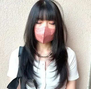 ロング カラー SALOWIN 新宿三丁目EAST所属・レイヤーカット 新宿✂️髪質改善のヘアスタイル