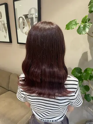 セミロング カラー グレージュ┆うる艶 ┆ゆうはのヘアスタイル