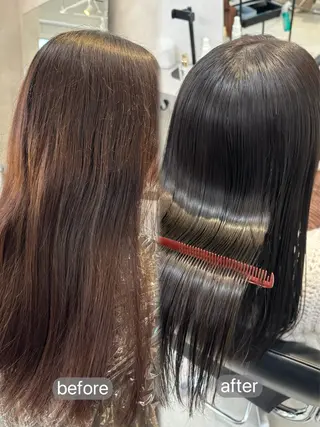 セミロング yoshino /ナチュラル縮毛のヘアスタイル