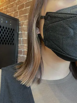 ミディアム 韓国カット/透明感 Re.Labo岡本のヘアスタイル