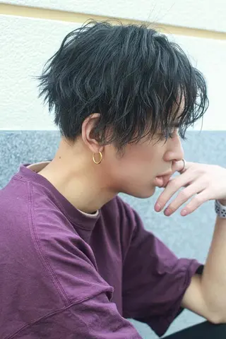 ショート カラー メンズ 曲がる縮毛矯正 髪質改善/西尾 幸樹のヘアスタイル