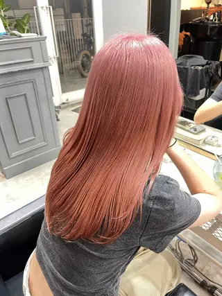 セミロング 🎀透明感ブリーチ カラー🎀ミズキのヘアスタイル