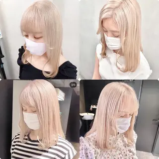 セミロング カラー MiL所属・✨ハイトーン✨ 濱田知孝のヘアスタイル