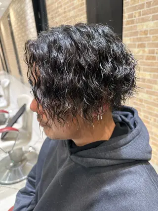 ミディアム パーマ メンズ 💈メンズ特化 美容師サキ💈のヘアスタイル