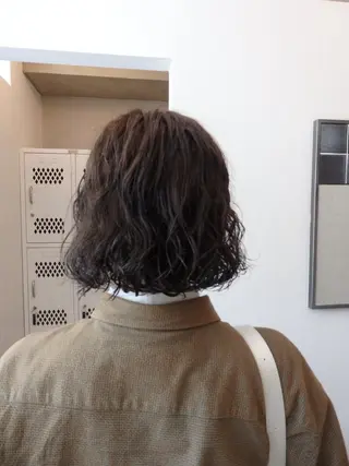ミディアム パーマ 彩葉/カットモデル 伏見・栄のヘアスタイル