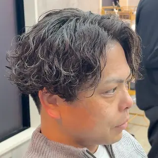 ミディアム パーマ ヘアアレンジ メンズ ✂️パーマ職人✂️ 相模大野/カラー◎のヘアスタイル