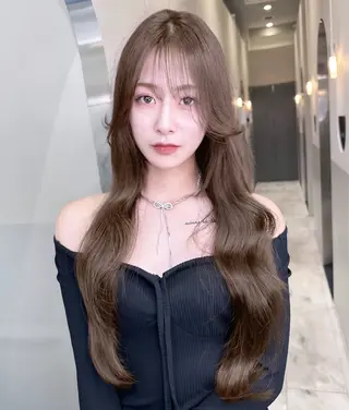 ロング カラー IVE所属・ブリーチなし🤍 渋谷／原島杏奈のヘアスタイル