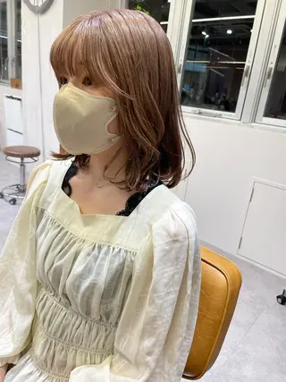 ミディアム カラー an-t   branche所属・韓国風/コテ巻き風パ ーマ るい❤️‍🔥のヘアスタイル