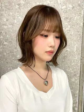 ショート cinq   PROJECT所属・ミルクティーベージュ /ボブ/あげは🎀のヘアスタイル