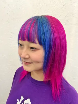 ミディアム カラー 新宿デザインカット 👶RENAのヘアスタイル