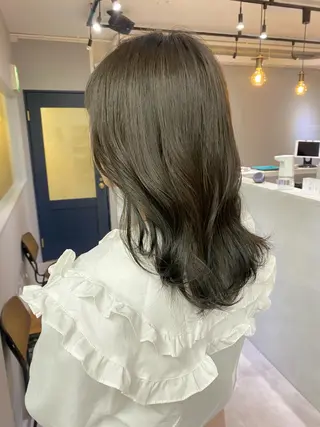 セミロング カラー きよはらちさき🍑 柔らかカラー🌱🫧のヘアスタイル