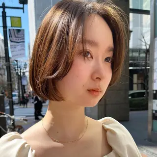 セミロング カラー 🌱小顔ヘア/ボブ ミディアム/双葉🌱のヘアスタイル