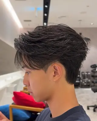パーマ メンズ 常原 悠希のヘアスタイル