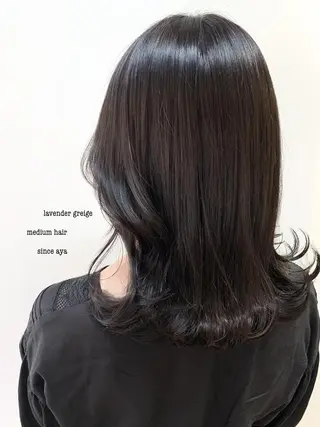 ミディアム カラー ブリーチなしカラー 🌿脇黒丸 彩のヘアスタイル