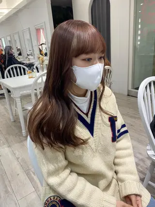 ロング カラー ヘアアレンジ 韓国ヘア /aibiのヘアスタイル