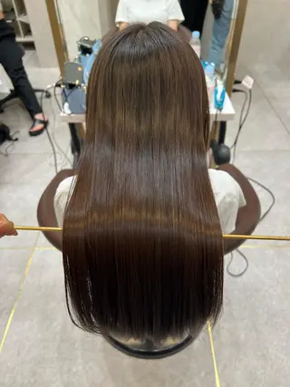 ロング カラー ARIA💎縮毛矯正 ブリーチ💎複雑履歴のヘアスタイル