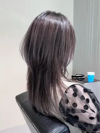 セミロング カラー KIZU 髪質改善 オカルト怪談のヘアスタイル