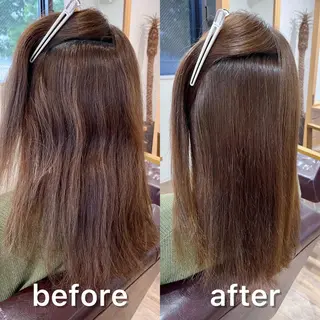 ミディアム パーマ KIZU 髪質改善 オカルト怪談のヘアスタイル