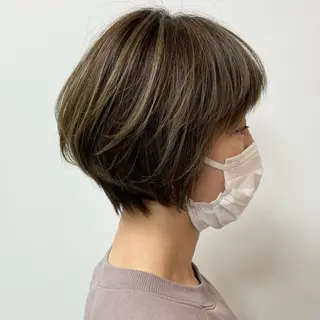 ショート 【白髪ぼかし】 愛甲竜佑のヘアスタイル