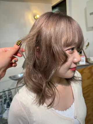 ミディアム カラー sakura🌸 レイヤー/韓国ヘアのヘアスタイル