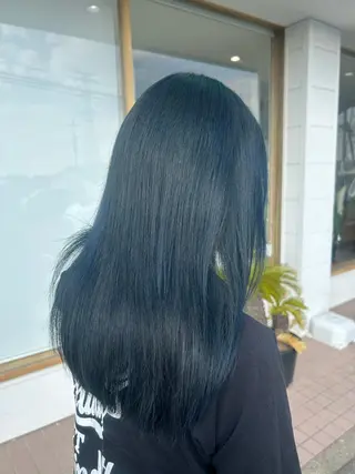 セミロング カラー きらく あやののヘアスタイル