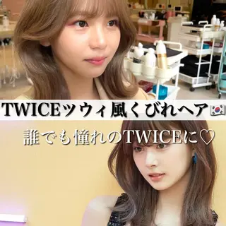 セミロング カラー 顔周り特化/韓国ヘア /レイヤー/吉野幸大のヘアスタイル