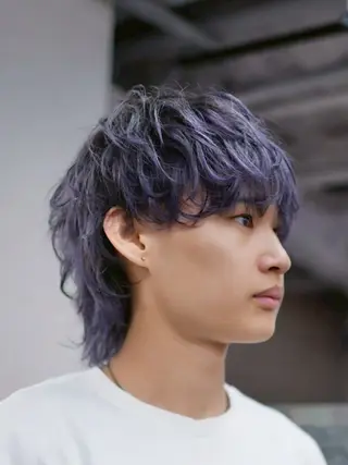 ミディアム カラー メンズ SLASHメンズ専門 大西郁也のヘアスタイル