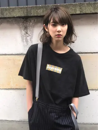 ショート カラー パーマ シェアサロン　salowin所属・✨ブリーチなし透明感 カラー🥇ユースケのヘアスタイル