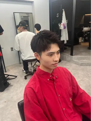 ショート メンズ ⭐️メンズカラー⭐️ No1二田健吾‼️のヘアスタイル