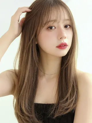 ロング 骨格補正似合わせ カット阿部建のヘアスタイル