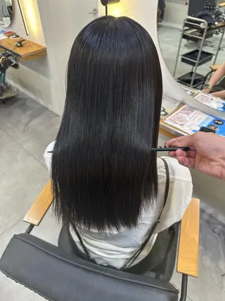 ミディアム リキ/縮毛矯正🫧 /メンズカット💈のヘアスタイル