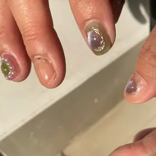 メンズ ネイル akari✨ 韓国風、メンズネイルのネイルデザイン