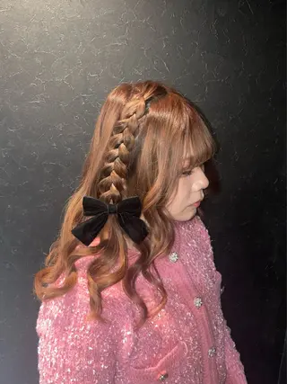 セミロング ヘアアレンジ 髙棹 ゆづきのマツエク・マツパデザイン